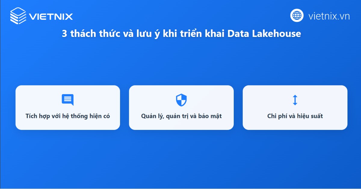 Thách thức và lưu ý khi triển khai Data Lakehouse