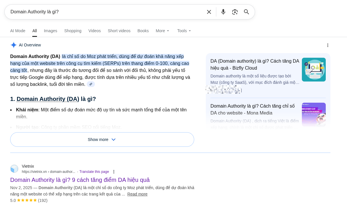 Domain Authority có còn phù hợp trong bối cảnh Google AI?