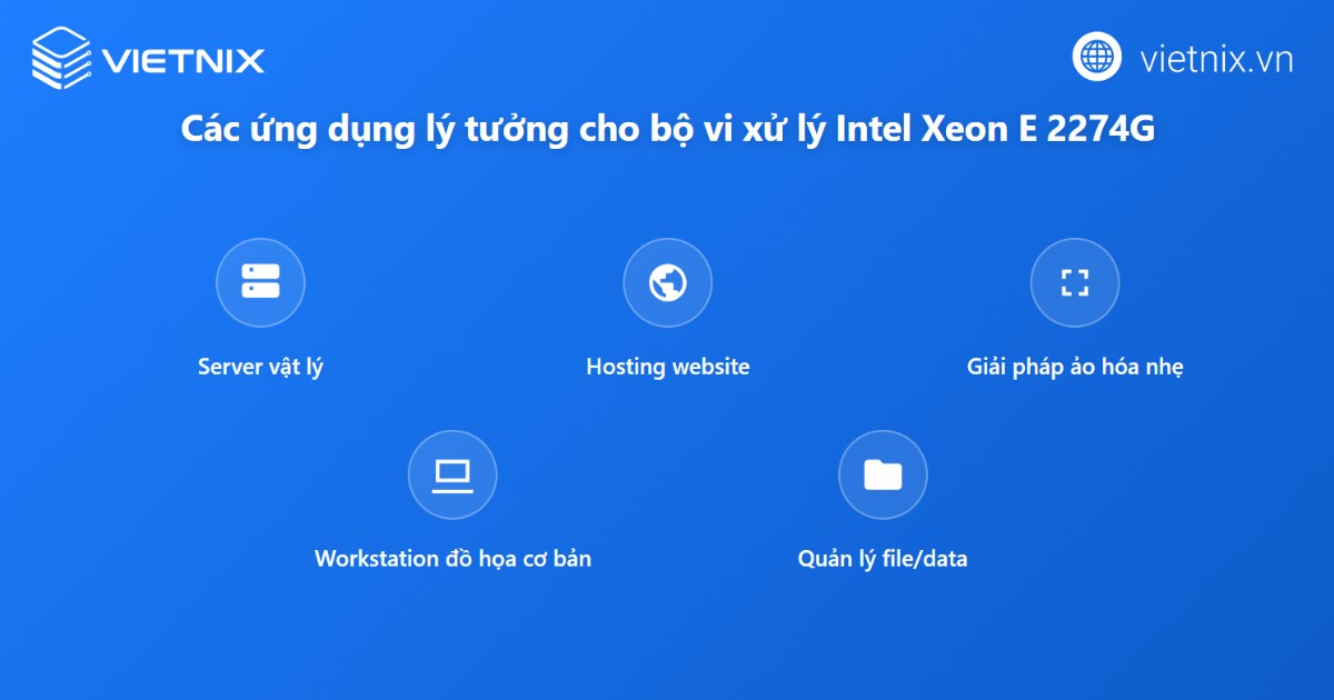 Ứng dụng phổ biến của Xeon E-2274G
