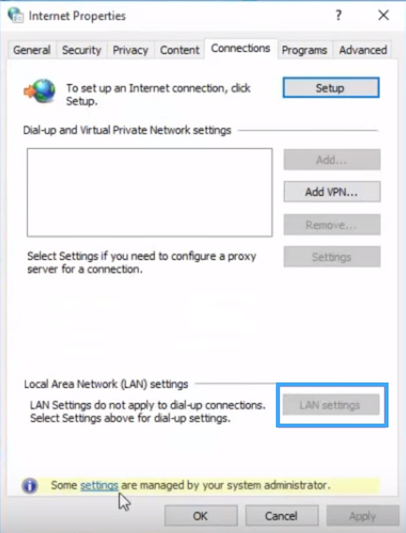 Sửa lỗi “Unable to connect proxy server - ERR_PROXY_CONNECTION_FAILED” 46 Bạn có thể chọn LAN Setting
