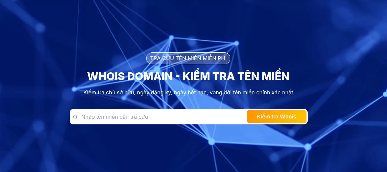 Trang tra cứu tên miền của Vietnix