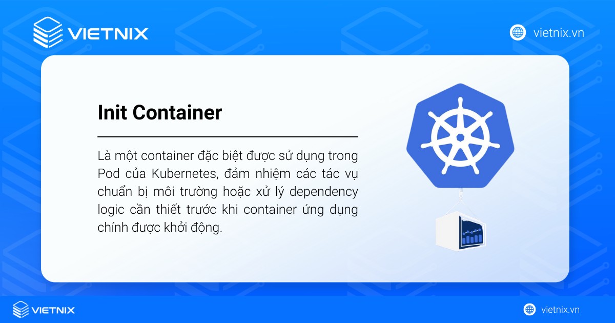 Init Container là gì? Hướng dẫn khai báo và sử dụng Init Container 10 Init Container là một container thực thi trước các container chính