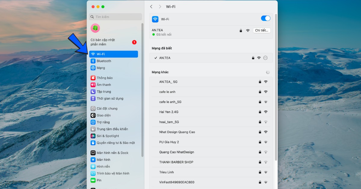 IP động là gì? Ưu nhược điểm và các trường hợp nên sử dụng địa chỉ IP động 55 Chọn mục Wi-Fi