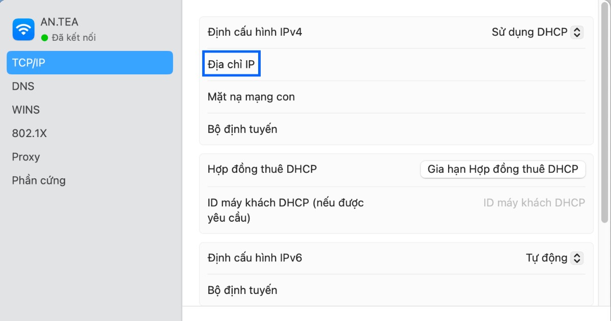 IP động là gì? Ưu nhược điểm và các trường hợp nên sử dụng địa chỉ IP động 56 Địa chỉ IP của máy sẽ hiển thị ở tab TCP/IP