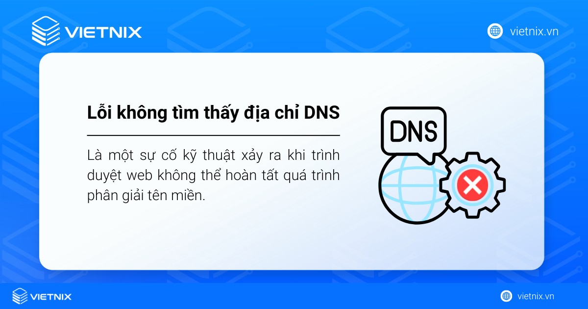 khong tim thay dia chi dns 1 1