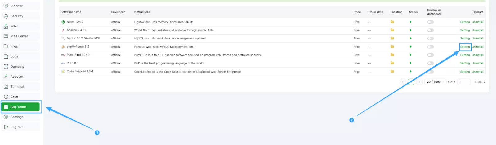 Hướng dẫn khắc phục lỗi “Service Unavailable” khi truy cập phpMyAdmin trên aaPanel 17 Kiểm tra phiên bản PHP của phpMyAdmin