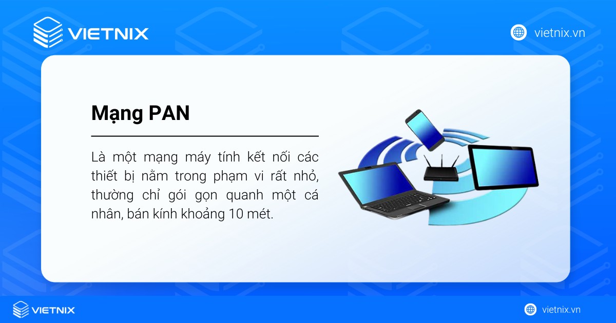 Mạng PAN là gì? Tổng quan về mạng Personal Area Network 27 Mạng PAN là một mạng máy tính kết nối các thiết bị nằm trong phạm vi rất nhỏ