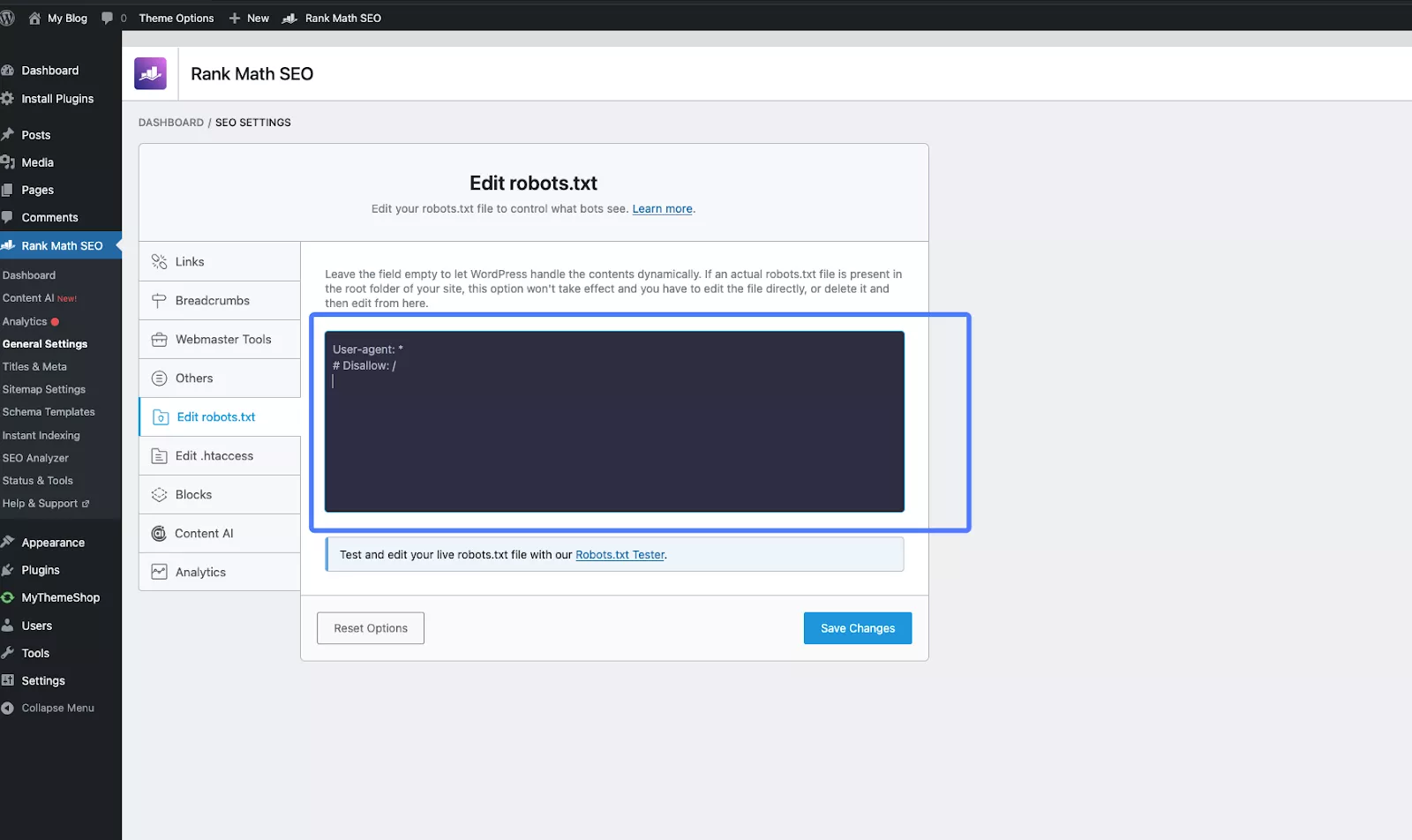 Kiểm tra file robots.txt