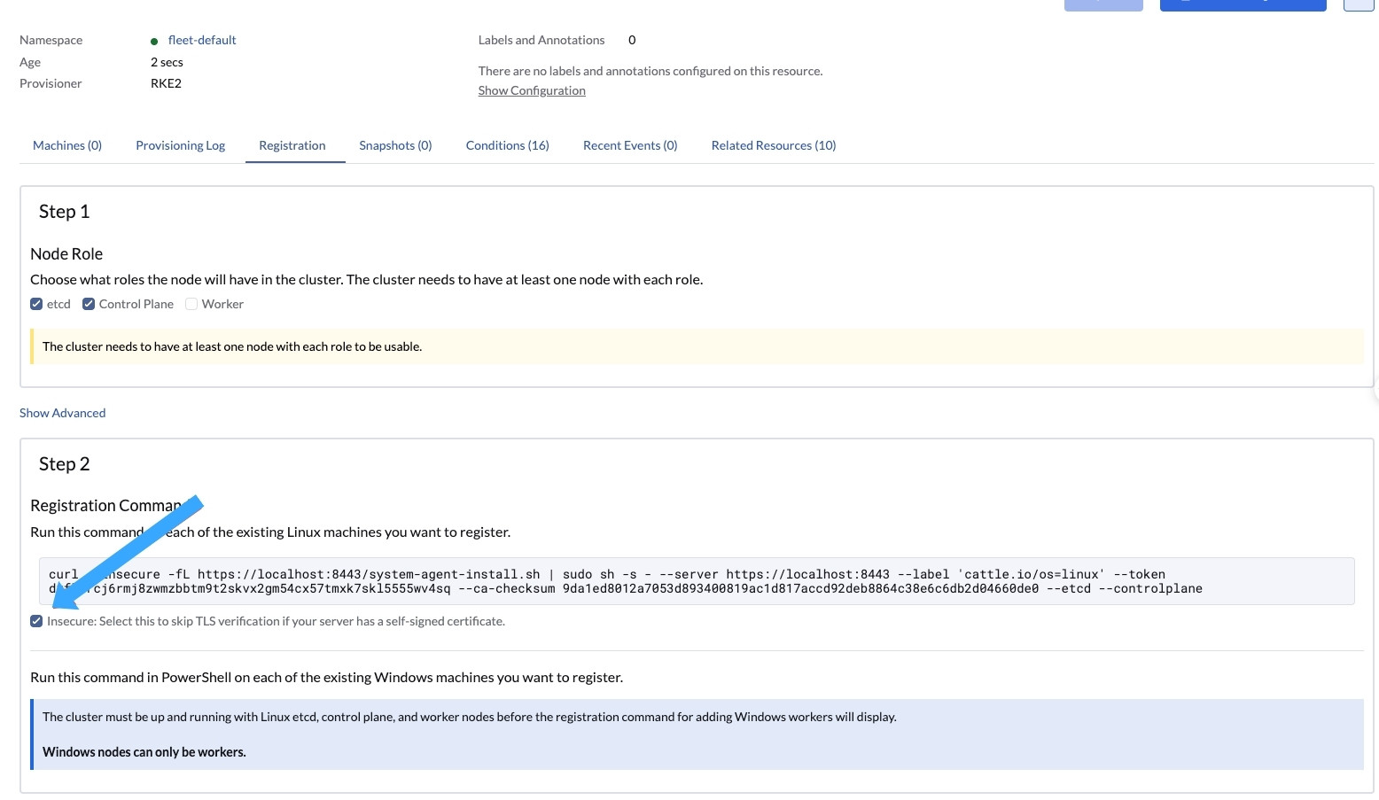 Bạn có thể bỏ tích ở System Server để tự triển khai