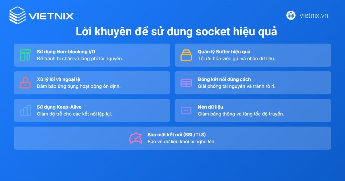 Lưu ý để sử dụng các loại Socket hiệu quả