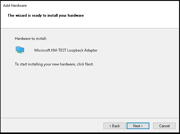 Cài đặt card loopback