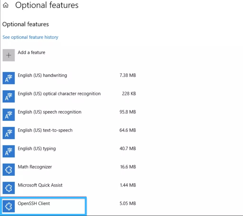 Hướng dẫn tạo khóa SSH mới và thêm vào ssh-agent đơn giản dành cho người mới 31 Sau đó bạn tìm và chọn OpenSSH Client