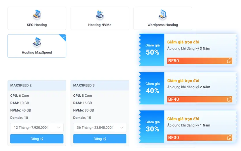 Chọn sản phẩm v&agrave; m&atilde; giảm gi&aacute;