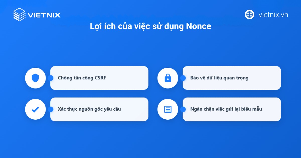 Sử dụng Nonce trong WordPress mang lại nhiều lợi ích cho bảo mật