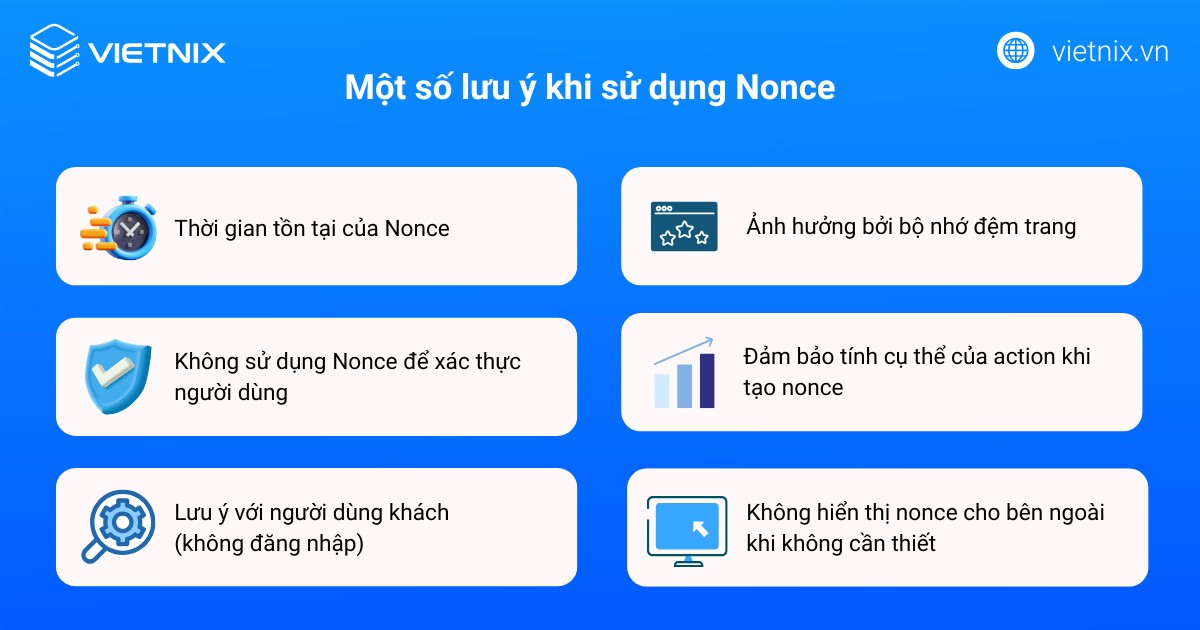 Một số lưu ý khi sử dụng Nonce