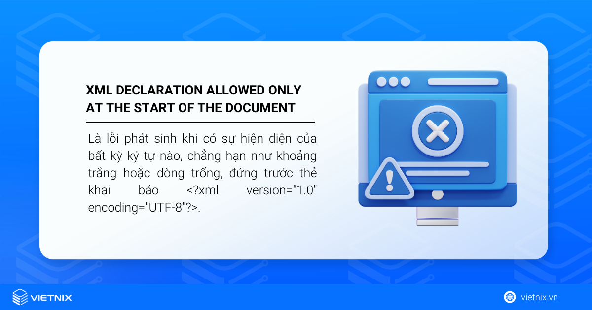 Sửa lỗi “XML declaration allowed only at the start of the document” trên Sitemap Wordpress 18 Lỗi “XML declaration allowed only at the start of the document” là gì