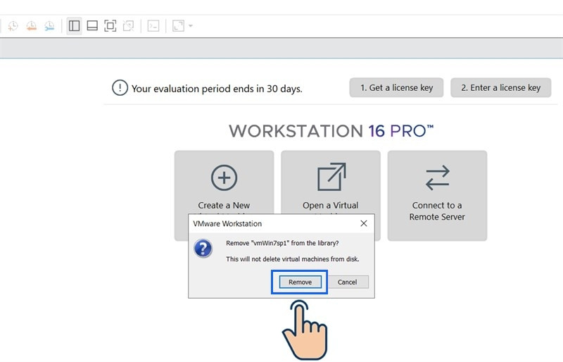 Hướng dẫn cách xóa máy ảo trong VMware giải phóng hoàn toàn dung lượng 15 Xác nhận lại thao tác xóa máy ảo