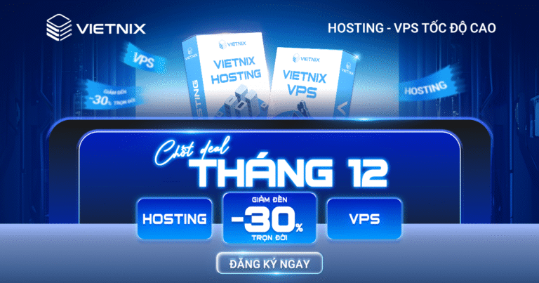 Chương trình khuyến mãi tháng 12 tại Vietnix