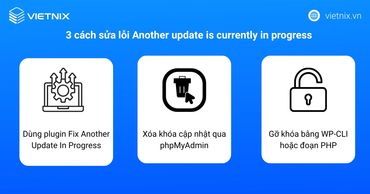3 cách sửa lỗi Another update is currently in progress