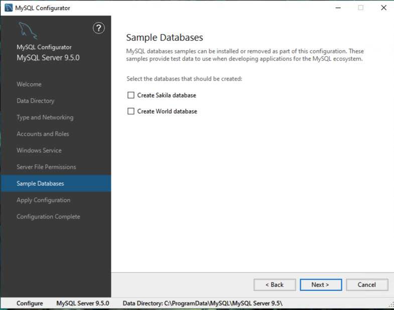 Tích hợp cơ sở dữ liệu mẫu