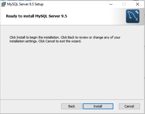 Nhấp vào nút Install để bắt đầu quá trình sao chép các tệp cần thiết
