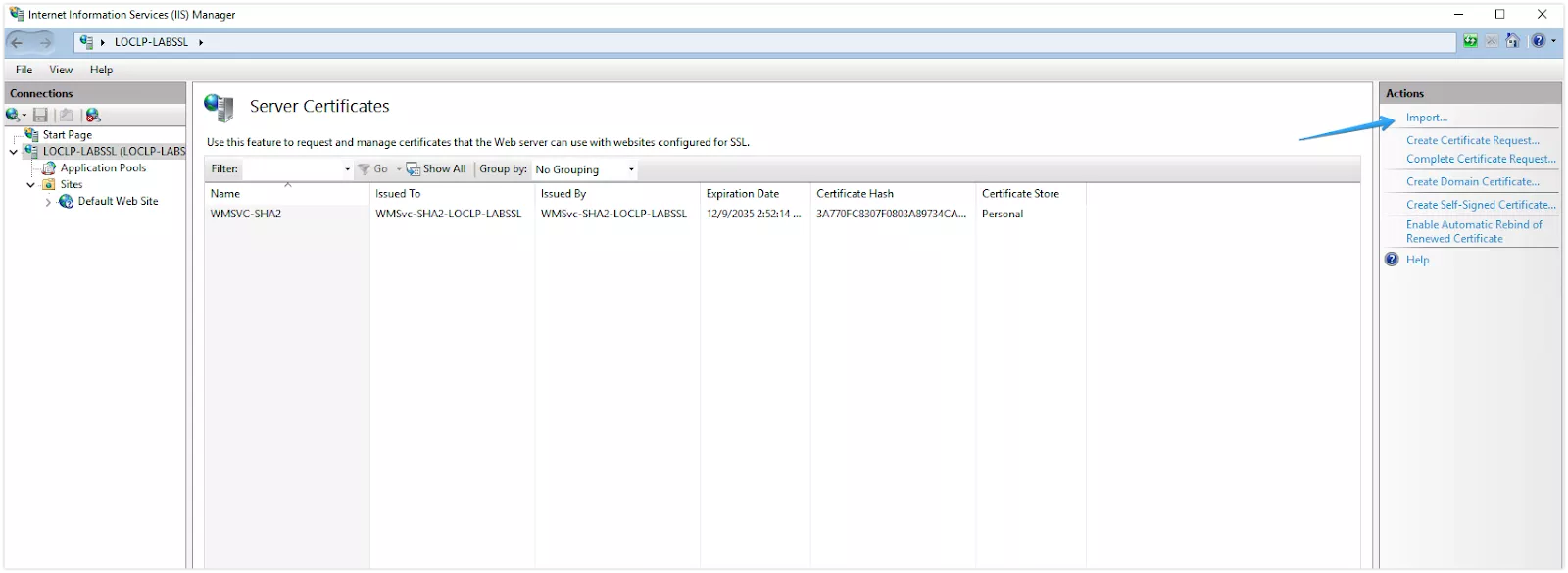 Zero SSL là gì? Có an toàn không? Cách lấy SSL miễn phí 135 Chọn Import...