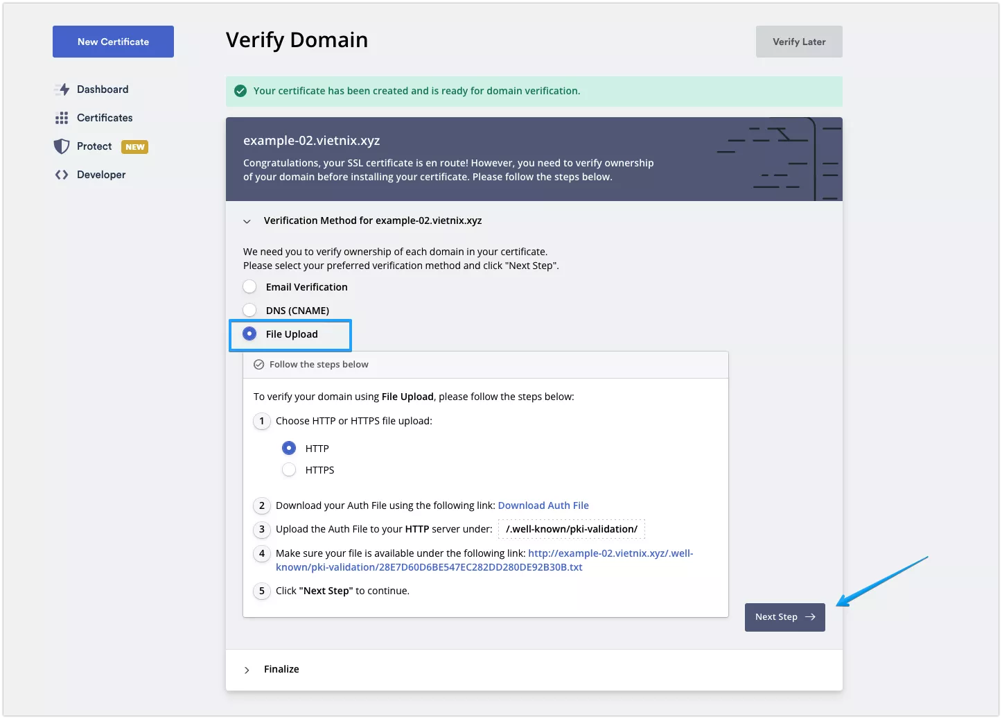 Zero SSL là gì? Có an toàn không? Cách lấy SSL miễn phí 126 Chọn phương thức xác thực
