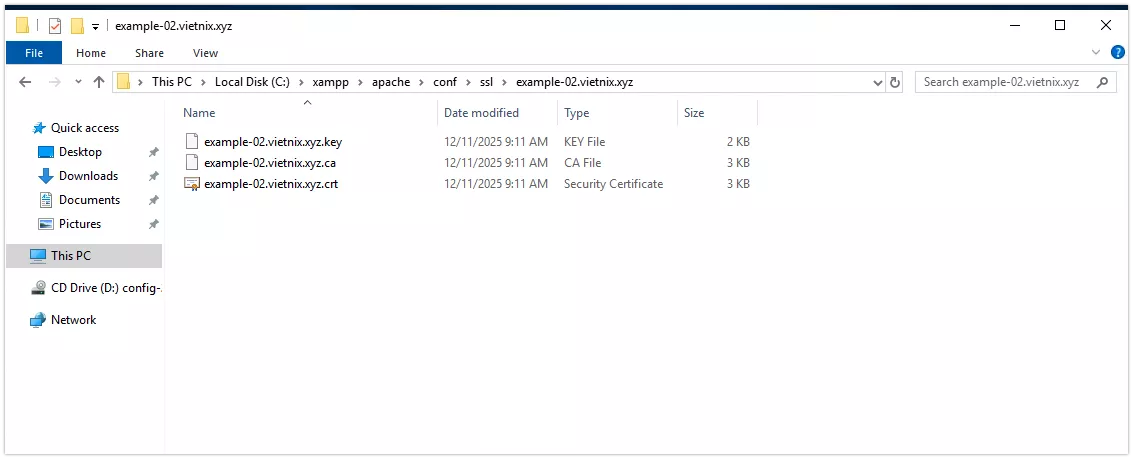 Zero SSL là gì? Có an toàn không? Cách lấy SSL miễn phí 152 Tạo thư mục SSL và upload Key