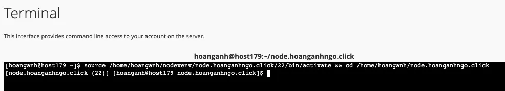 Hướng dẫn chi tiết cách chạy Nodejs trên hosting 25 Kích hoạt và chạy ứng dụng