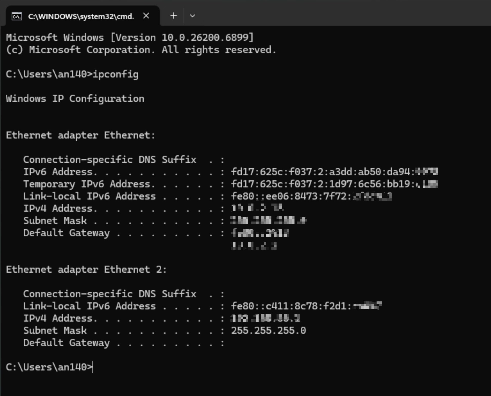 Địa chỉ IP của máy tính sẽ hiển thị bên cạnh dòng IPv4 Address
