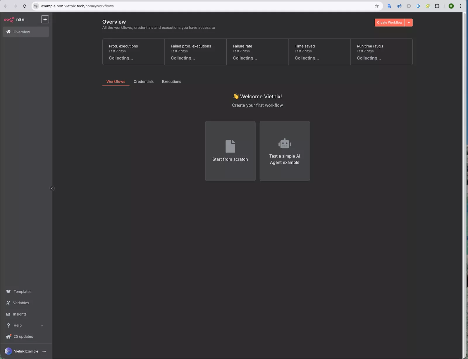 Cách đổi domain trên VPS dùng template n8n chi tiết nhất 23 Kiểm tra website n8n gốc
