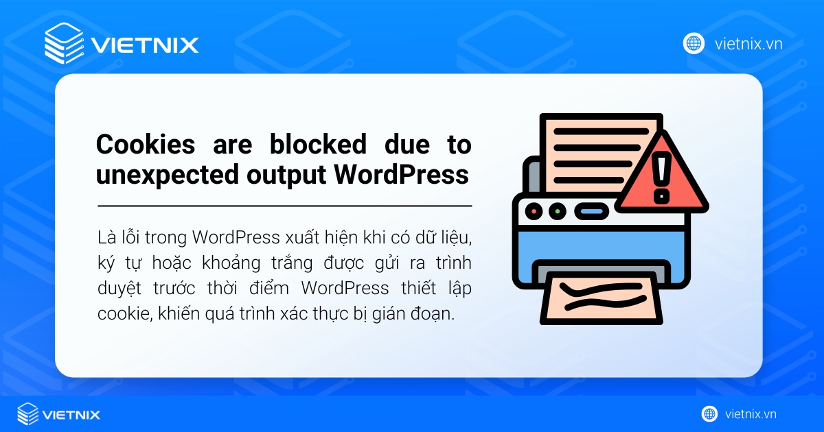 Cookies blocked error message in Vietnamese