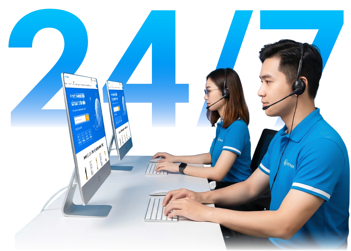 Đội ngũ Vietnix hỗ trợ chuyên nghiệp 24/7