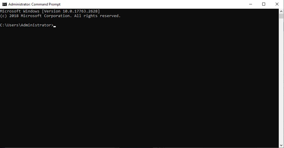 Cửa sổ Command Prompt với quyền Administrator