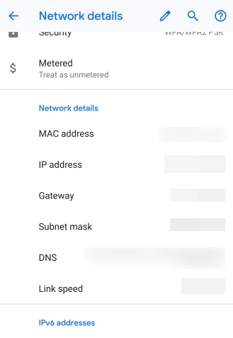 IP động là gì? Ưu nhược điểm và các trường hợp nên sử dụng địa chỉ IP động 50 Xem địa chỉ IP trên điện thoai Android - Nguồn: Internet