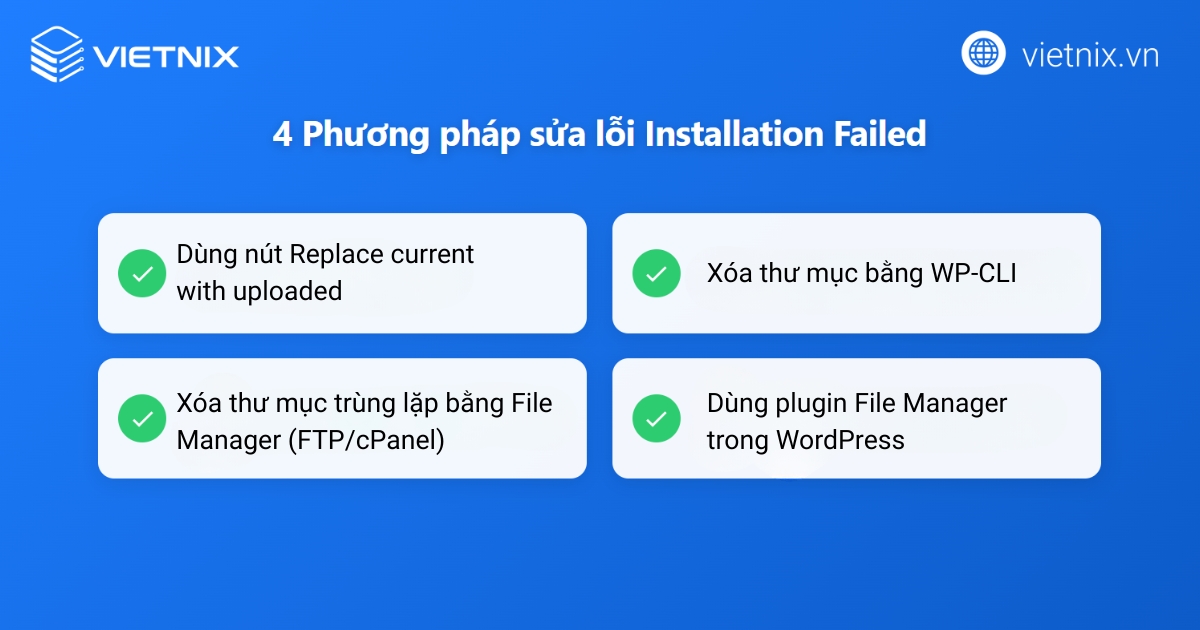 Hướng dẫn cách sửa lỗi Installation failed: destination folder already exists 15 Các cách sửa lỗi Installation failed: destination folder already exists