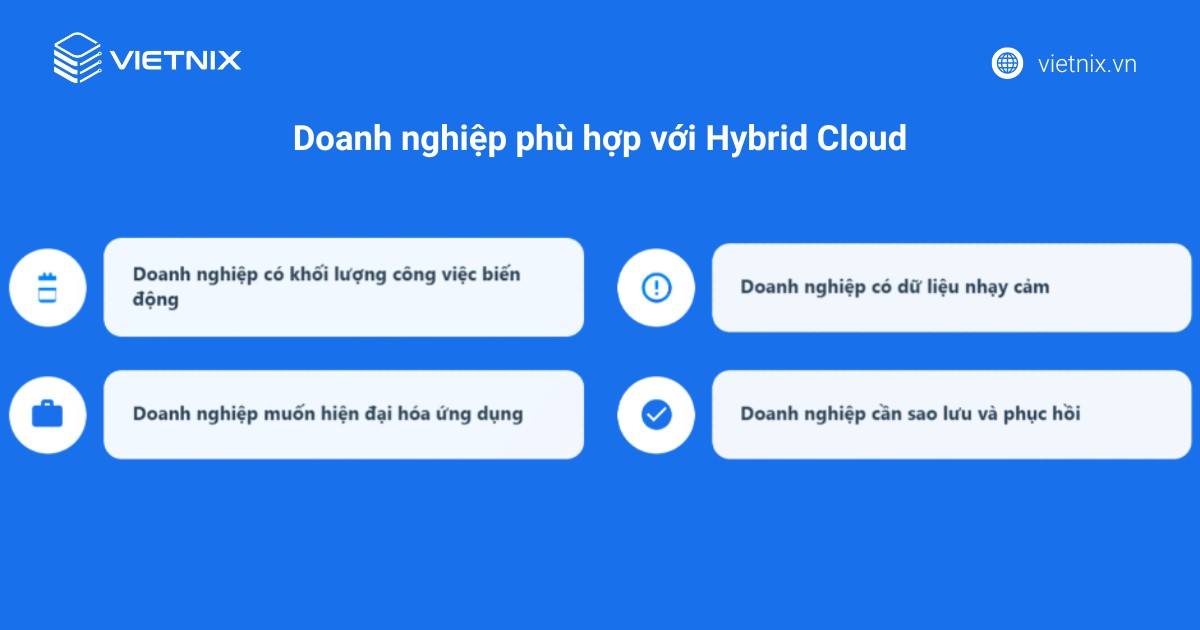 Doanh nghiệp phù hợp với Hybrid Cloud