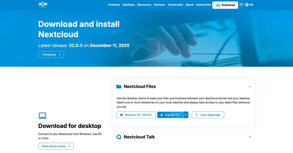 Nextcloud là gì? Cách cài đặt và sử dụng đơn giản, nhanh chóng 30 Truy cập trang web chính thức của Nextcloud