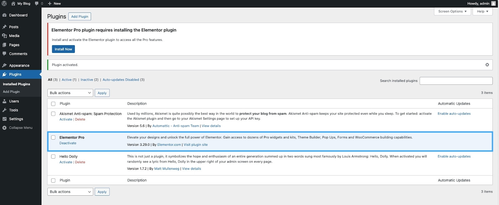 Plugin đã được xóa