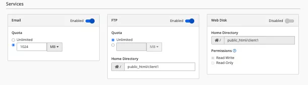 Cấp quyền dịch vụ cho tài khoản phụ