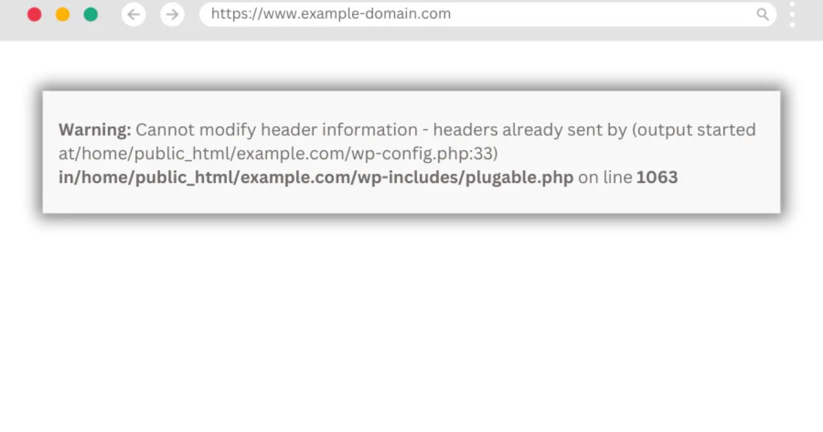 Khi gặp lỗi Warning: Cannot modify header information, bạn sẽ thấy xuất hiện dòng thông báo cảnh báo ngay trên giao diện website hoặc trong log hệ thống