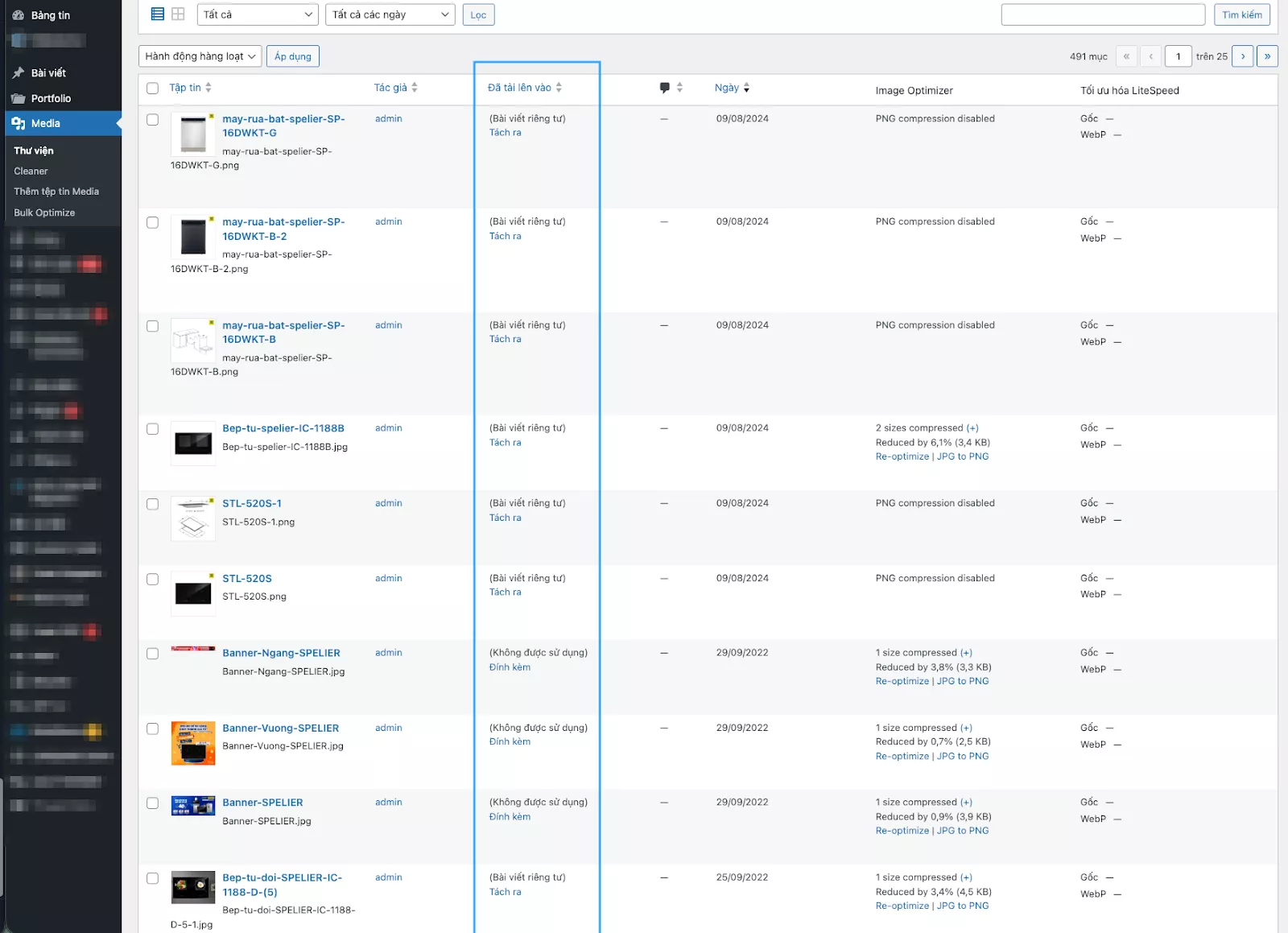 3 cách xóa hình ảnh không sử dụng trong WordPress chi tiết nhất 44 Kiểm tra lại ở mục Media
