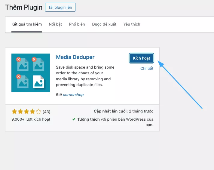 3 cách xóa hình ảnh không sử dụng trong WordPress chi tiết nhất 46 Kích hoạt plugin Media Deduper