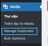 3 cách xóa hình ảnh không sử dụng trong WordPress chi tiết nhất 47 Truy cập vào mục Manage Duplicates