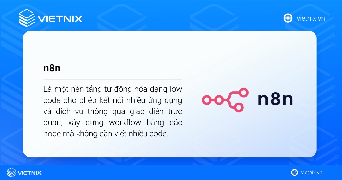So sánh cho tiết Apache Airflow vs n8n: Đâu là sự lựa chọn phù hợp nhất? 16 n8n là một nền tảng tự động hóa dạng low code cho phép kết nối nhiều ứng dụng và dịch vụ thông qua giao diện trực quan
