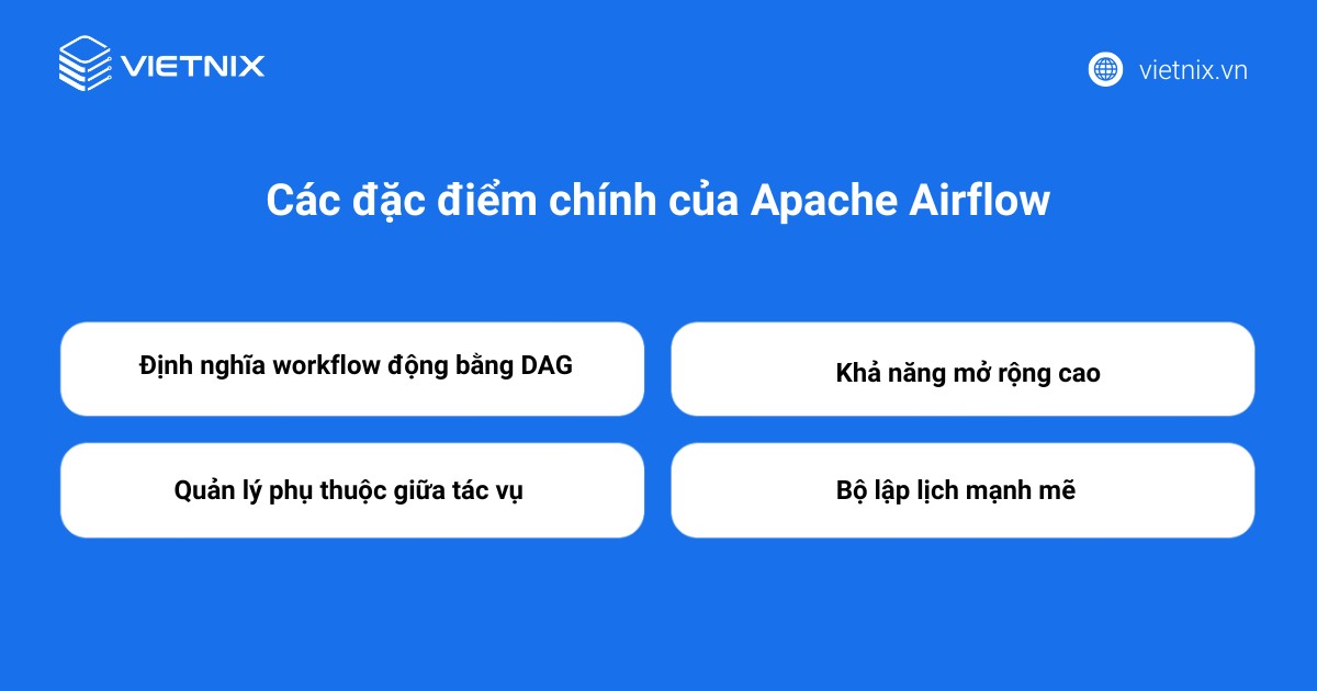 So sánh cho tiết Apache Airflow vs n8n: Đâu là sự lựa chọn phù hợp nhất? 20 Các đặc điểm chính của Apache Airflow