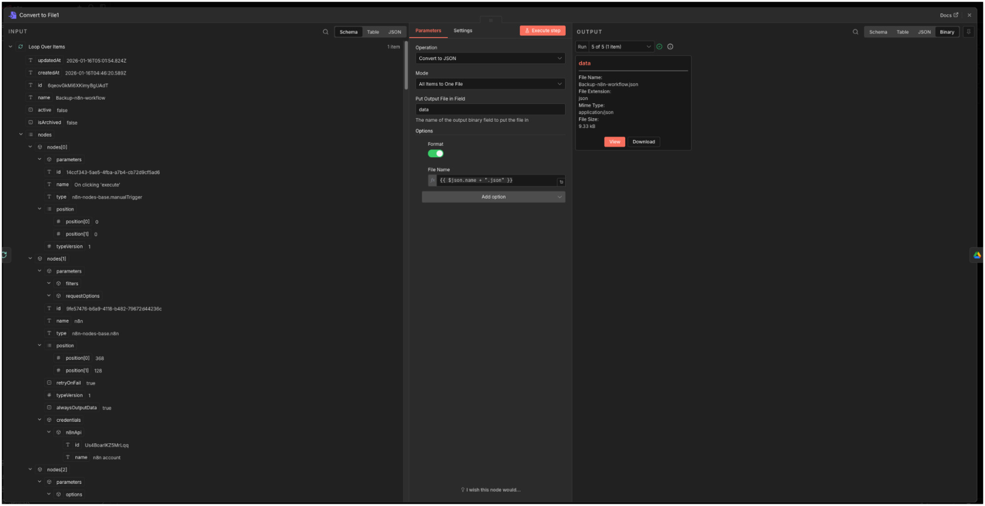 Cấu hình Convert to File