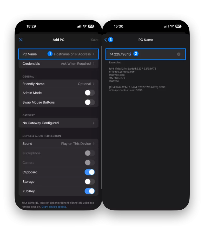 Nhập địa chỉ IP của VPS