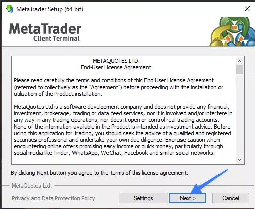 Chạy file cài đặt