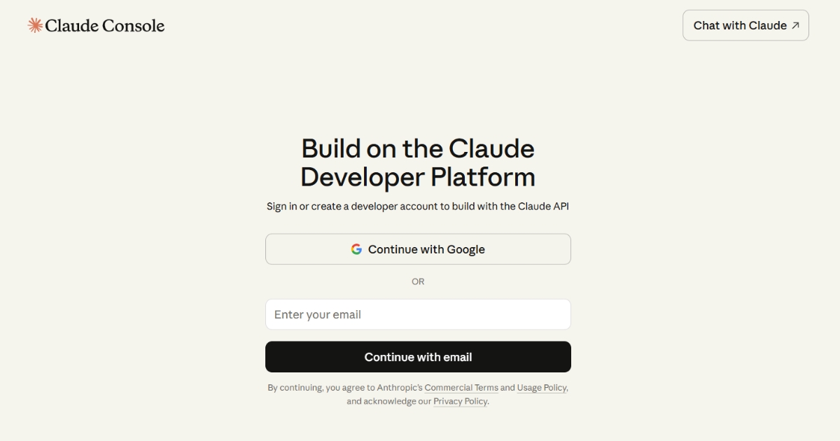 Claude Code là gì? Tại sao nên sử dụng và điểm khác biệt với GitHub Copilot 24 Bạn có thể truy cập trang Anthropic Console và đăng ký tài khoản mới